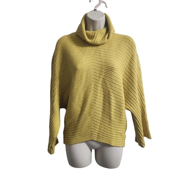 ANTHROPOLOGIE MOTH Tisbury Turtleneck Sweater Yellow Size XS - Picture 1 of 11